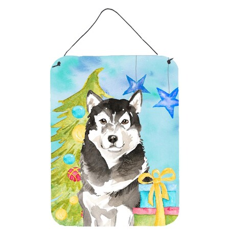 Carolines Treasures Christmas Tree Alaskan Malamute Wall or Door Hanging Prints CK1872DS1216